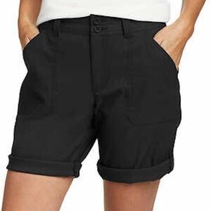 Eddie Bauer Women's Black Rolled Hem Shorts Size 14